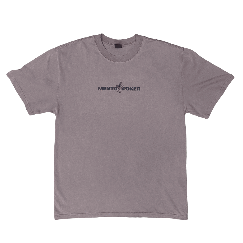 Camiseta gris con logo Mento Poker
